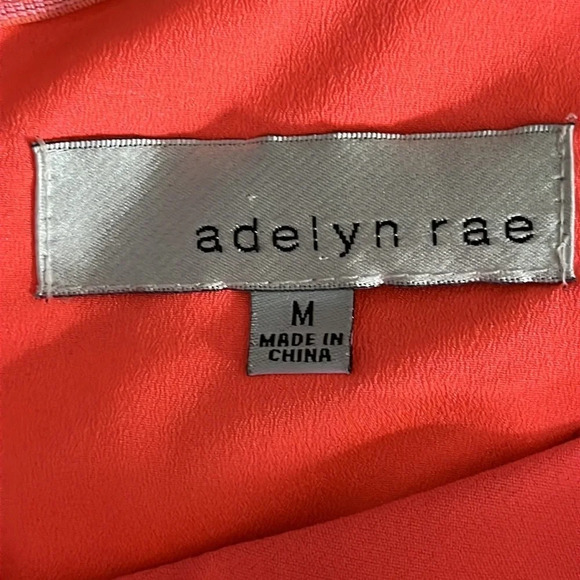 Adelyn Rae Flower Garden Neon Coral Dress - Size Medium - Picture 6 of 8